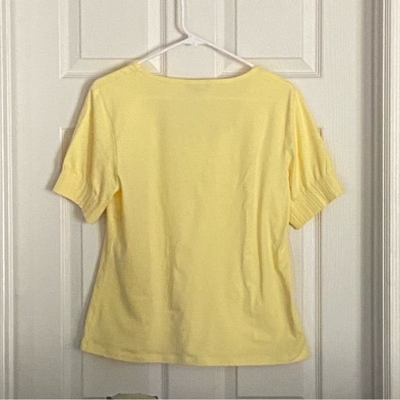 Haggar Petites Yellow Summer Top - Picture 2 of 2
